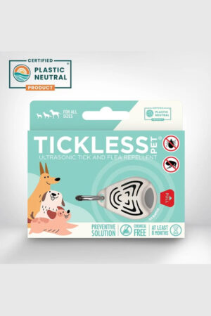 Vegyszermentes ultrahangos kullancs- és bolhariasztó medál kutyáknak és macskáknak, TICKLESS
