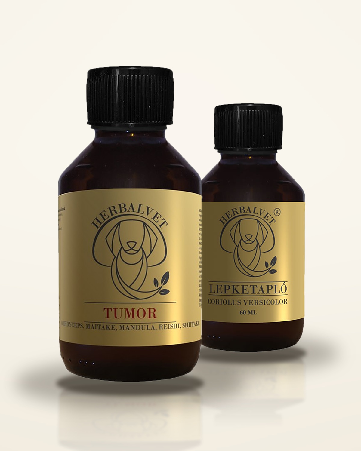 HerbalVet folyékony bio gyógygomba-kivonatok kutyáknak és macskáknak